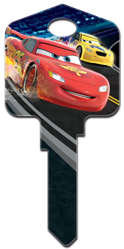 SC1-D25 Disney Pixar Cars ' Lightning McQueen' House Key Blank, Schlage Keyway