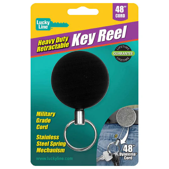 Lucky Line 46801 Standard Heavy Duty Key Reel Black 1 Per Card
