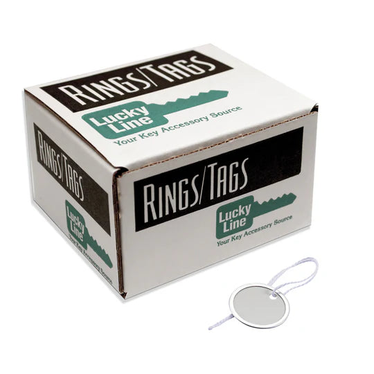 Lucky Line 27200 1-1/4" Paper Key Tag with String 100 Per Display Box