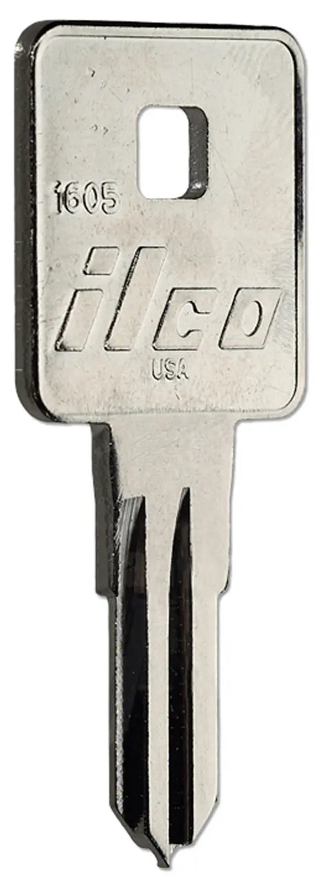 Kaba Ilco 1605 Toolbox Key Blank – Craftsman/Sears Nickel-Plated Brass