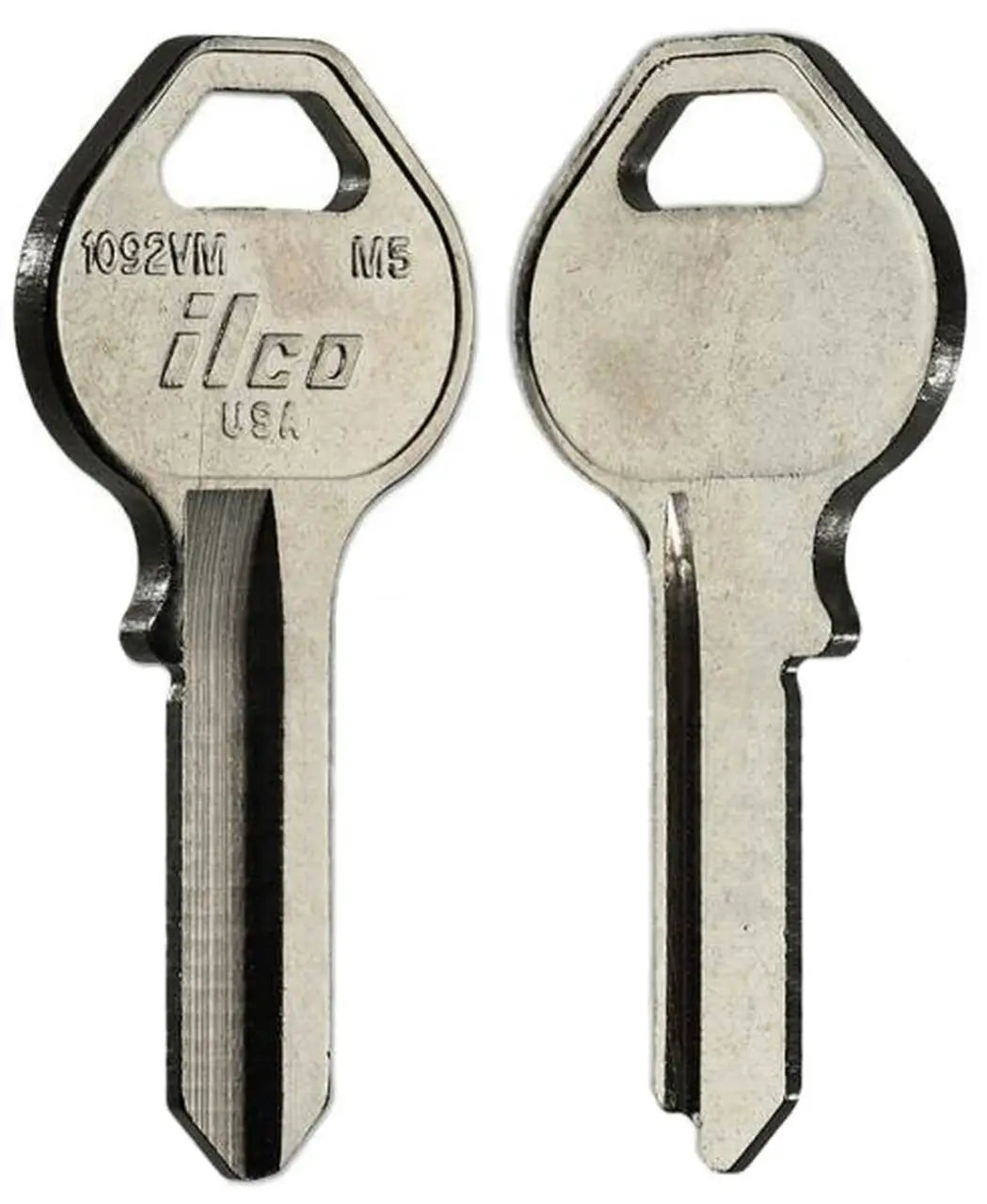 Kaba Ilco 1092VM Key Blank – Master Lock M5 Keyway, Nickel-Plated Brass