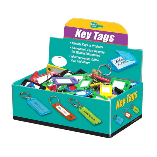 Lucky Line 16900 Key Tag with Ring Asst 200 Per Display Box