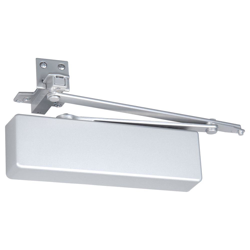 Norton UNI7500 33-41 689 Grade 1 Parallel Arm Door Closer, Push Side, Unitrol Arm, Size 1 to 6, For 33" to 41" Doors, Plastic Cover, Aluminum Painted Finish, Non-Handed