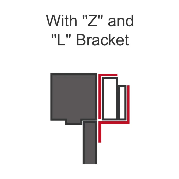 Seco-Larm E-941S-600/ZQ Z and L Bracket for 600lb Magnetic Locks