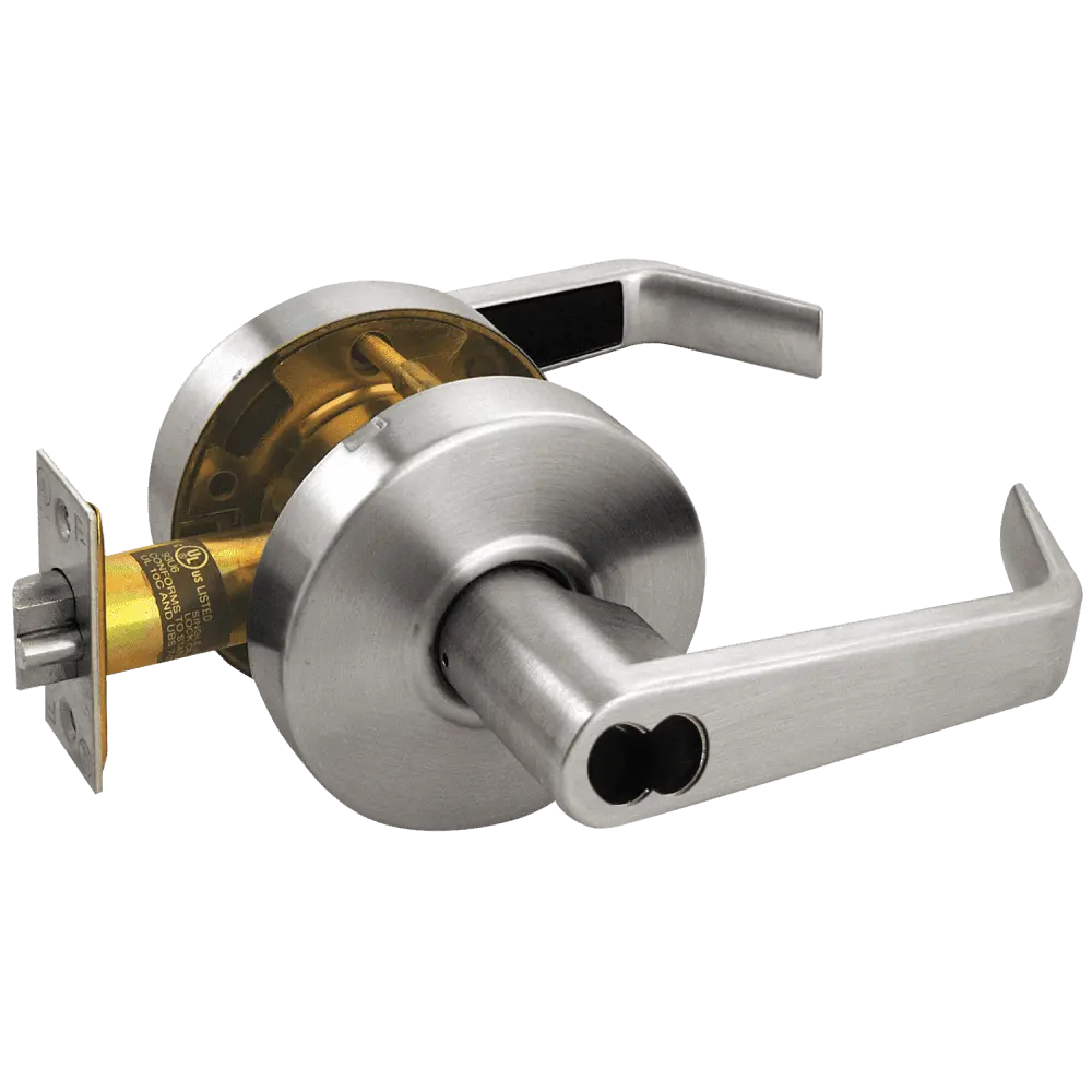 Arrow Lock RL12-SR-26D-R62-R71-IC Grade 2 Sierra Lever Lock, Storeroom, Satin Chrome, SFIC, 2-3/4"