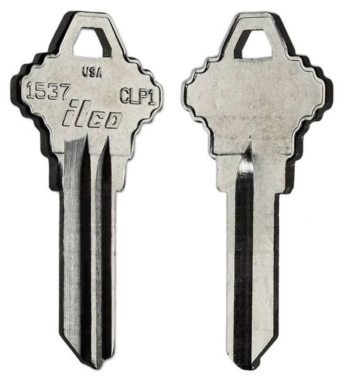 Kaba Ilco 1537 Key Blank – Cloplay CLP1 Import Keyway, Nickel-Plated Brass