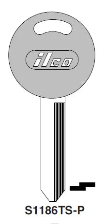 Kaba Ilco S1186TS-P Ford Trunk Key Blank – Plastic Head, FO14RP / H56