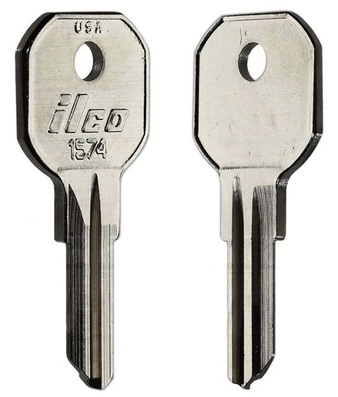 Kaba Ilco 1574 Key Blank – Hurd Keyway, Nickel-Plated Brass