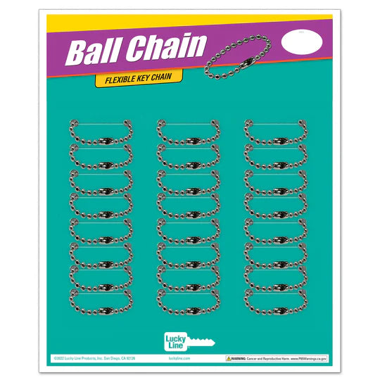 Lucky Line 31424 Ball Chain 4-1/2" NPS #6 24 Per Card