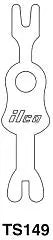 Kaba Ilco TS149 Flat Steel Key Blank – Nickel-Plated, Switch