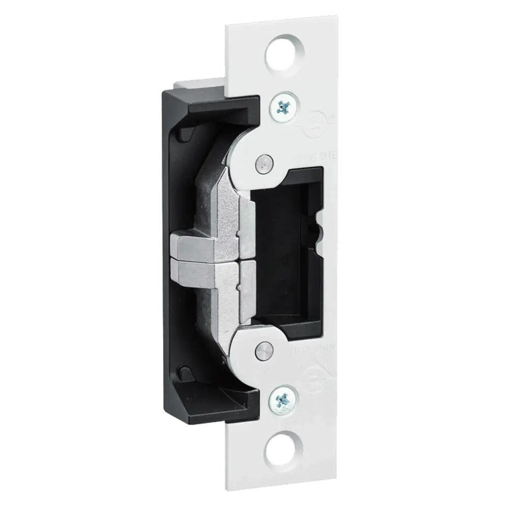 Adams Rite 7440-628 Electric Strike, Field Selectable (Fail Safe/Fail Secure), For Aluminum, Hollow Metal or Wood Applications, 4-7/8" x 1-1/4" Flat Faceplate with Square Corners, 12, 16, 24 VAC/DC, Satin Aluminum Clear Anodized