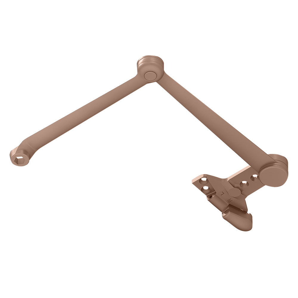 LCN 4040XP-3077SCNS 690 Spring Cush Arm, Solid Forged Steel Main Arm and Forearm with Spring Loaded Stop in the Soffit Shoe, Statuary Bronze Finish, Non-Handed