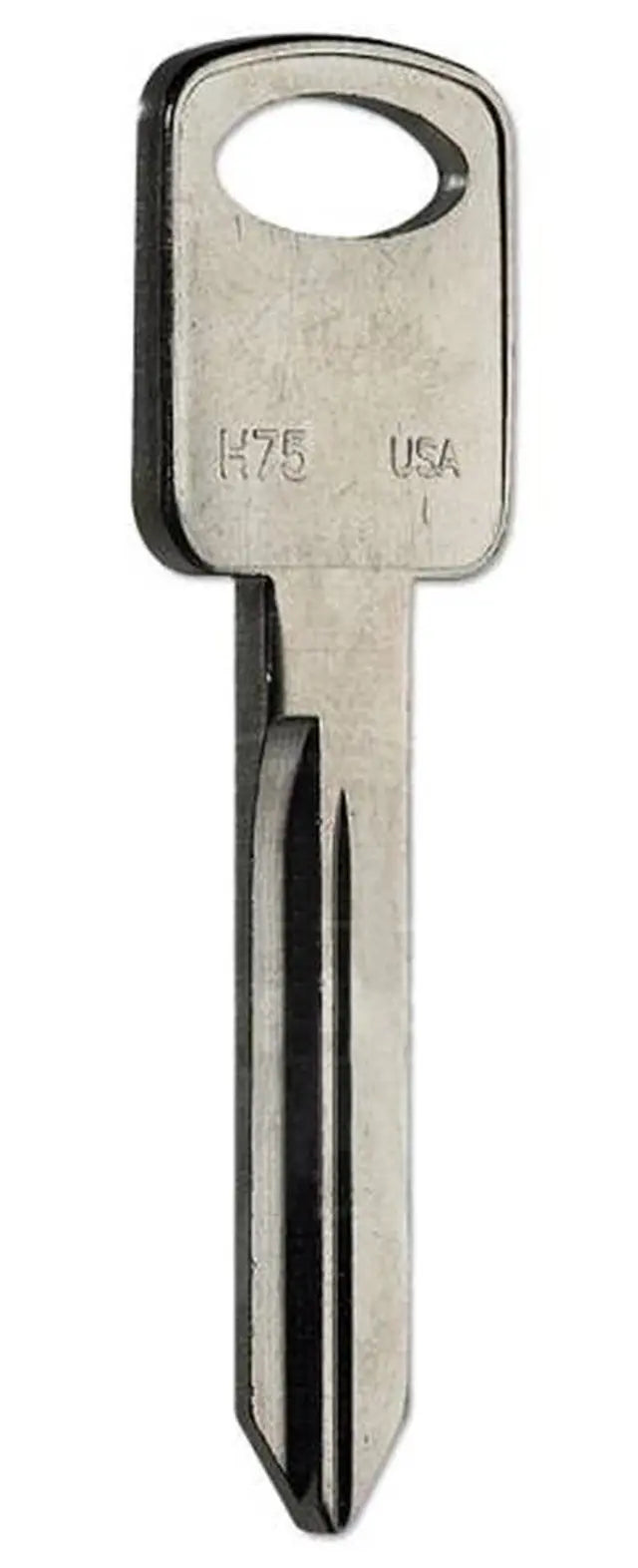 Kaba Ilco 1196FD Automotive Key Blank – Ford H75 Nickel-Plated Brass, 8-Cut