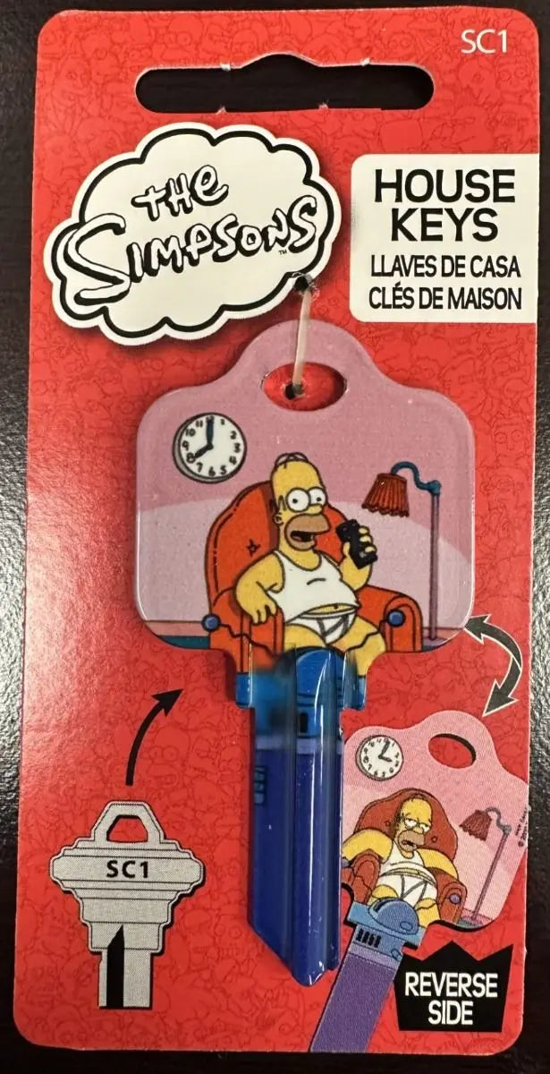 SC1-SM4 THE SIMPSONS Homers Loveseat House Key Blank Schlage Keyway