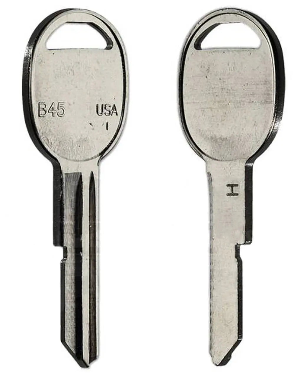 Kaba Ilco S1098H B45 Automotive Key Blank – GM H-Keyway, Nickel-Plated Brass