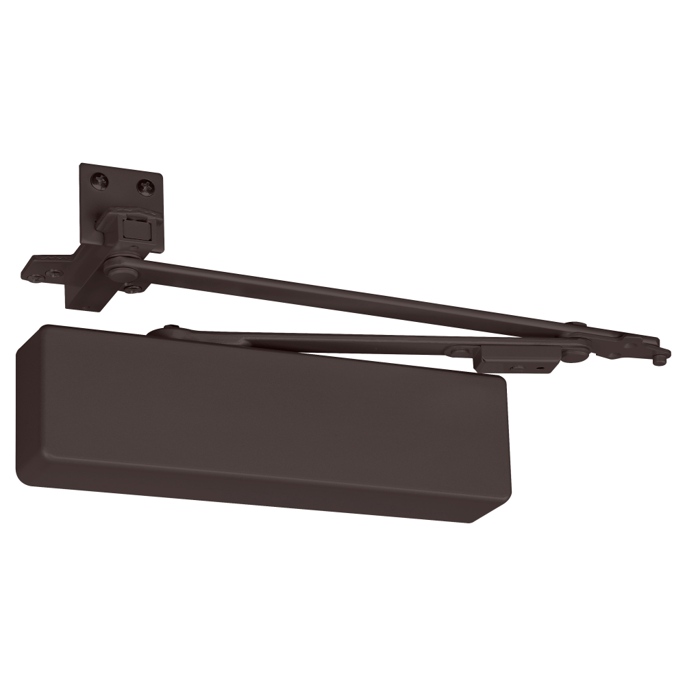 Norton UNI7500 33-41 690 Grade 1 Parallel Arm Door Closer, Push Side, Unitrol Arm, Size 1 to 6, For 33" to 41" Doors, Plastic Cover, Dark Bronze Painted Finish, Non-Handed