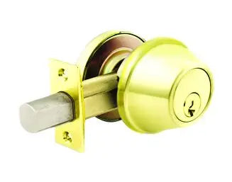 Arrow Lock DBX62-605-CS-KA4 Double Cylinder Deadbolt, Polished Brass, Adjustable Backset, SC1 Keyway