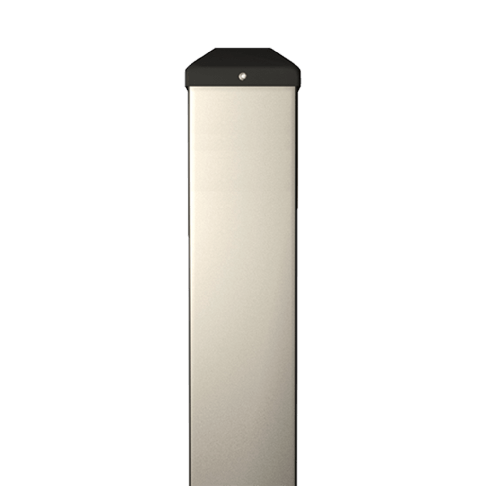 BEA 10BOLLARDSLV-WOH Bollard Without Precut Mounting Holes, Accomodates 6" Square and Round Panther Plates as well as Surface-Mount Card Readers, Key Pads, or Other Surface Mount Devices, Powder Coated Carbon Steel, Silver