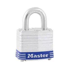 Master Lock 3KA 3911 Laminated Steel Padlock 1-9/16" Body, 3/4" Tall 9/32" Diameter Shackle, Keyed Alike