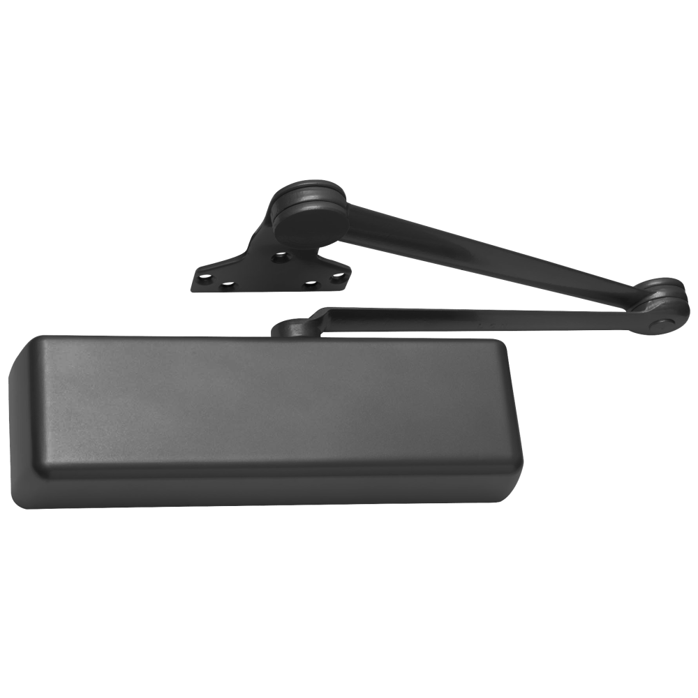 LCN 4040XP-EDA 693 Grade 1 Surface Door Closer, Extra Duty Arm, Push Side Mounting, 180 Degree Swing, Adjustable Size 1-6, Plastic Cover, Black Painted Finish, Non-Handed