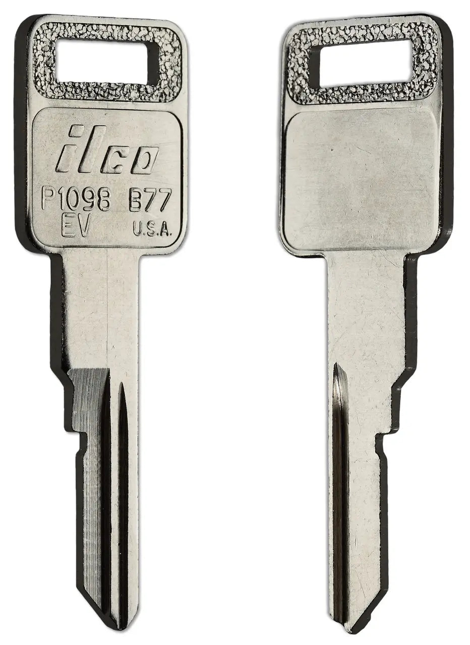Kaba Ilco P1098EV B77 Key Blank – General Motors Nickel-Plated Brass