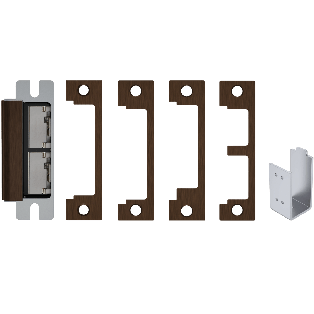 HES 1600-CDB-613E-DLM Grade 1 Electric Strike, For Cylindrical or Mortise Latchbolt and Deadbolt Locks, Auto-Sensing 12/24 VDC, Field Selectable Fail Safe/Fail Secure, Includes 1N, 1ND, 1NM, 1NTD Options, Dual Lock Monitor, Dark Oxidized Bronze