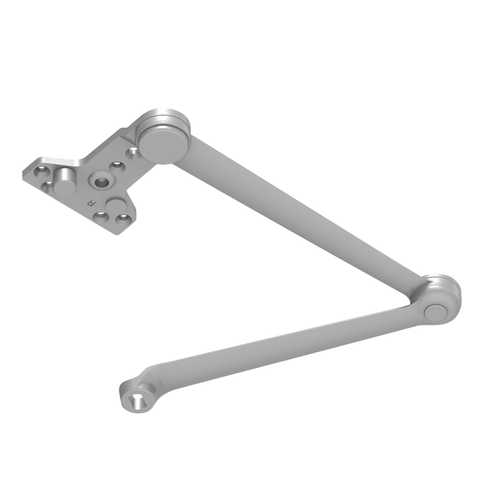 LCN 4040XP-3077CNS 689 Cush Arm, Solid Forged Steel Main Arm and Forearm with Stop in Soffit Shoe, Aluminum Painted Finish, Non-Handed