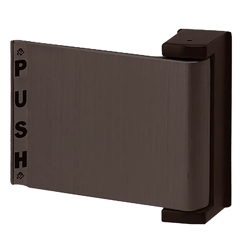 Adams Rite 4590-02-00-313 Flat Deadlatch Paddle, Push to Left, For 1-3/4 In. Thick Door, RHR (or Exterior of LH), Dark Bronze Anodized