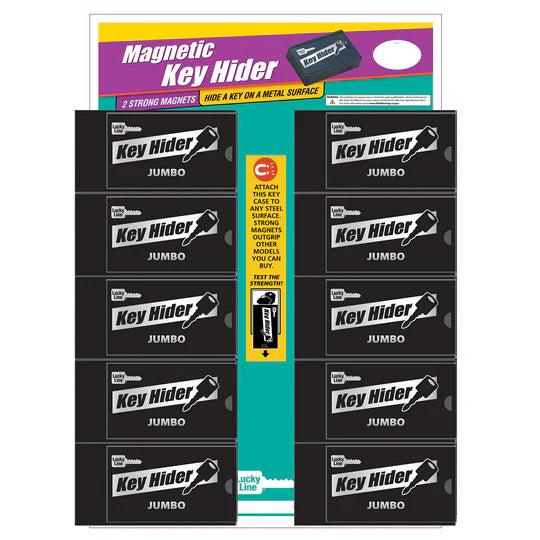 Lucky Line 91510 Jumbo Magnetic Key Hider 10 Per Display Card