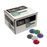 Lucky Line 25600 1-1/4"  Aluminum Key Tag with 1 Hole Assorted 100 Per Display Box