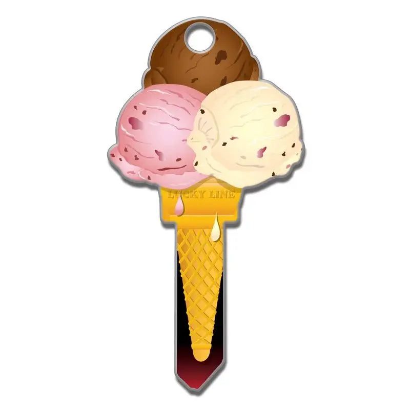Lucky Line B111K  Ice Cream KeyShapes Blank,  Kwikset  KW1/KW10