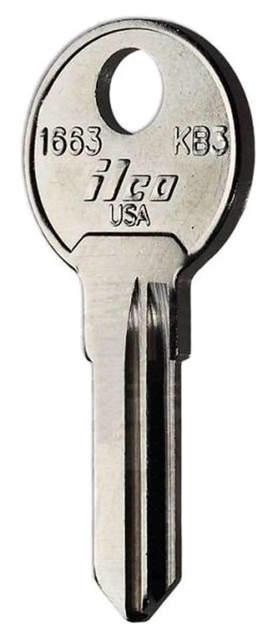 Kaba Ilco 1663 Key Blank – Kimball Office Furniture, Nickel-Plated Brass (KB3)