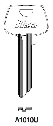 Kaba Ilco A1010U Sargent Key Blank – 6-Pin, U Keyway, Nickel-Plated Brass