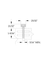 ABH A110HDC083 Full Concealed Continuous Gear Hinge – 83" Clear Anodized Aluminum