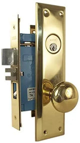 Marks USA 91A/ 3 Metro Mortise Lock, Entry, 2-1/2", SC1, Polished Brass