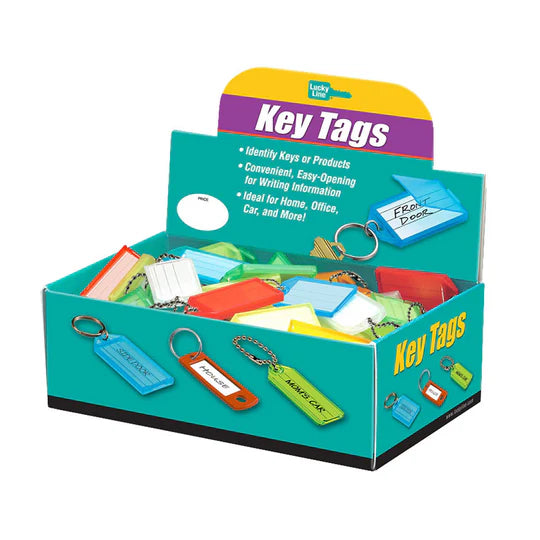 Lucky Line 20100 Key Tag with Ball Chain 100 Per Box