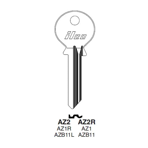 Kaba Ilco AZ2 Key Blank
