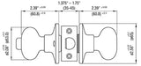 Master Lock BCO0107KA4S Grade 3, Bisquit Knob Entry, SC1, Matte Black