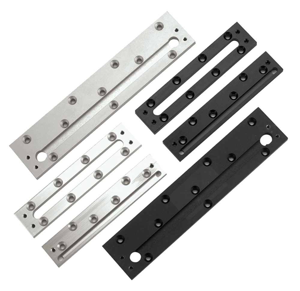 Securitron CWB-62BK Concrete/Wood Bracket, M62, Black Anodized Aluminum