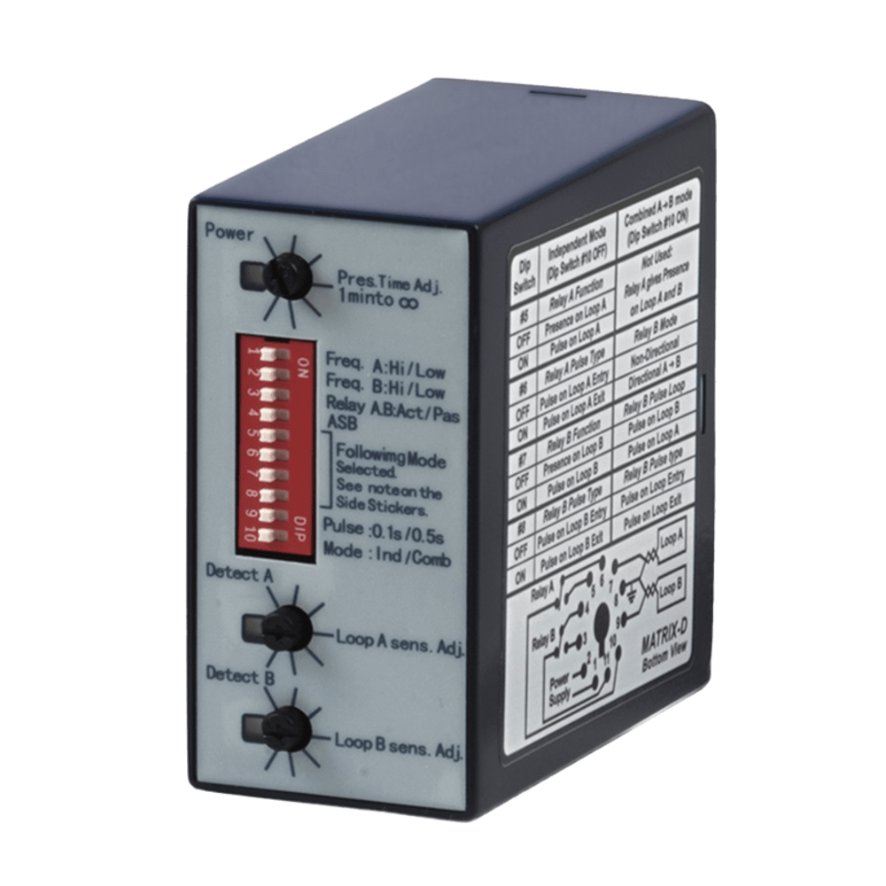 BEA 10MATRIXD1224 Induction loop detector, dual loop detector, automatic sensitivity boost, 12 to 24 V AC/DC