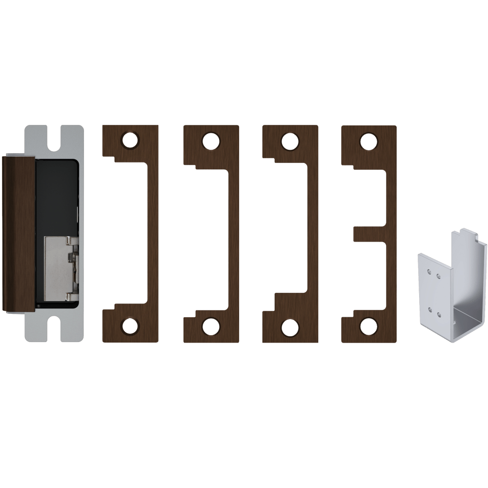 HES 1600-CDB-613E-LM Grade 1 Electric Strike, For Cylindrical or Mortise Latchbolt and Deadbolt Locks, Auto-Sensing 12/24 VDC, Field Selectable Fail Safe/Fail Secure, Includes 1N, 1ND, 1NM, 1NTD Options, Lock Monitor, Dark Oxidized Bronze