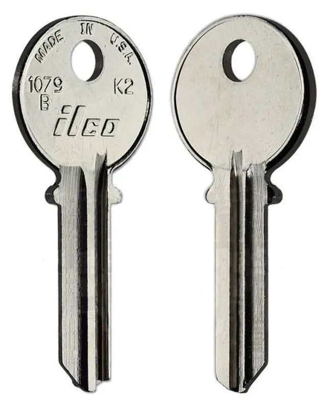 Kaba Ilco 1079B K2 Cylinder Key Blank – Keil Keyway, Nickel-Plated Brass