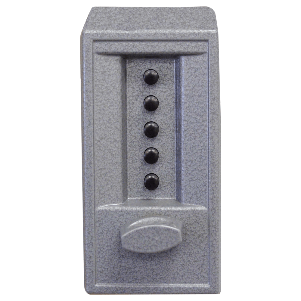 DormaKaba 6202-86-41 Cylindrical Combination Lock, Exterior Thumbturn, Interior Knob, 2-3/8" Backset, 1/2" Throw Latch, Outside Gray, Inside Satin Chrome