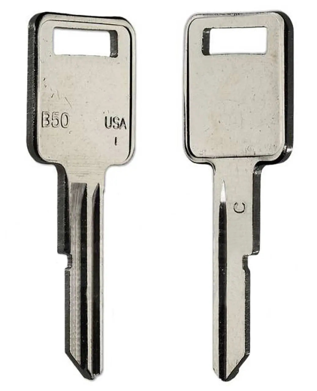 Kaba Ilco P1098C B50 GM "C" Keyway Automotive Key Blank – Nickel-Plated Brass