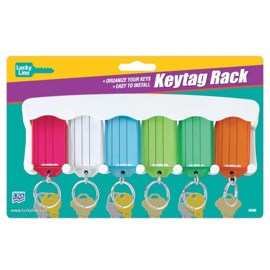 Lucky Line 60560 6 Key Tag Rack 1 Per Card