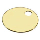 Lucky Line 256981 2" Aluminum Key Tag with 1 Hole Gold 100 Per Display Box
