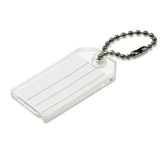 Lucky Line 2010010 Key Tag with Ball Chain Clear 100 Per Display Box