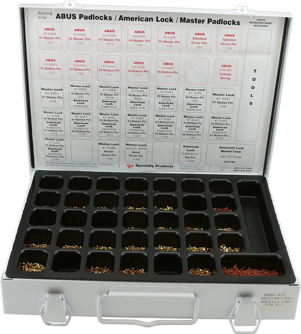 Specialty Products AMA-093 Abus / American / Master Pin Kit