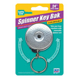 Lucky Line 43551 Spinner Key Bak Clip On Chrome1 Per Card