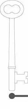 Kaba Ilco 79B Bit Key Blank – Nickel-Plated Brass
